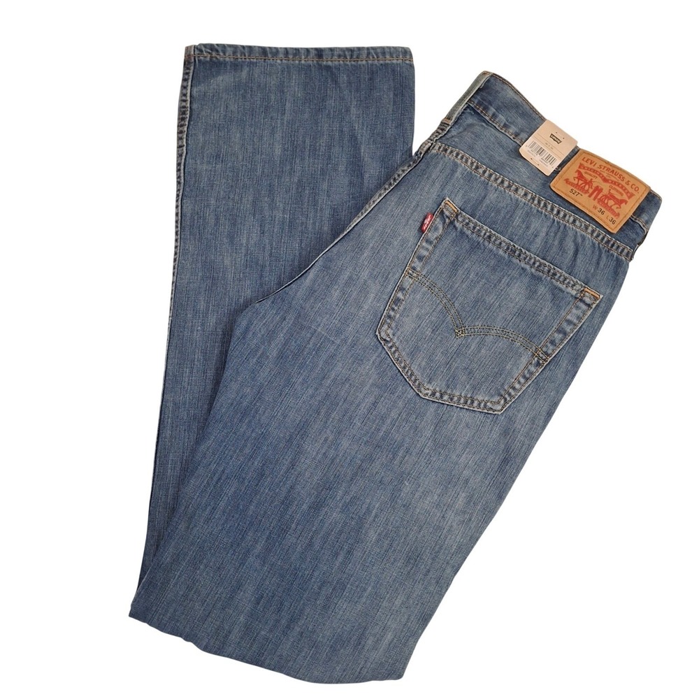 Levis 527 Slim Bootcut Jeans Mens 36x36 Medium Wash Blue Denim 100% Cotton NWT